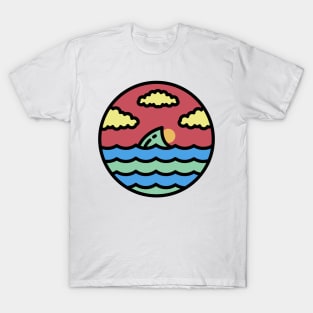 shark sunset T-Shirt